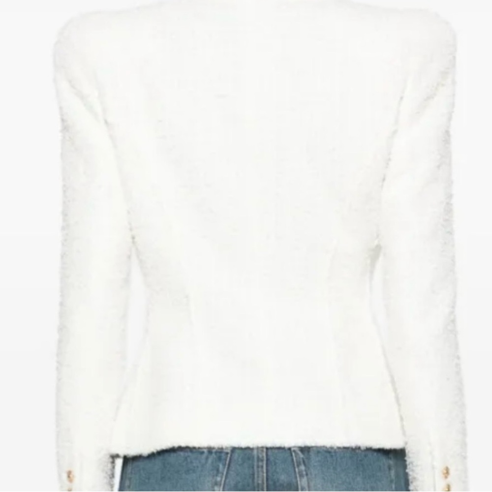 Balmain White Blazer with Gold Buttons - Picture 3 of 4